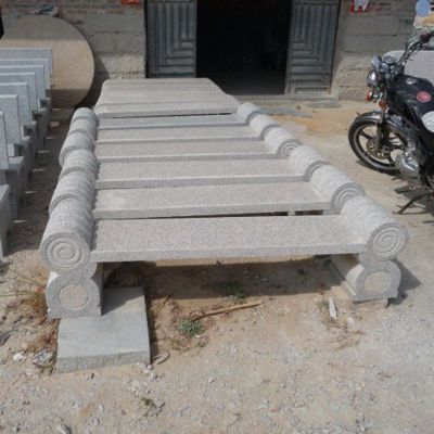 石凳子，公园乘凉石头长椅 