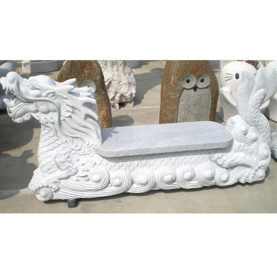 石头龙椅，石雕龙椅