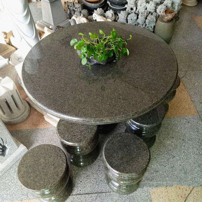 别墅圆桌凳石雕 石雕桌凳
