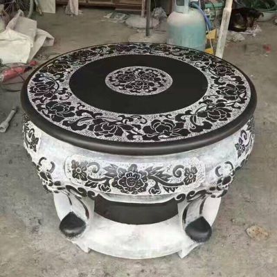 大理石花型石凳  石雕小区景观雕塑