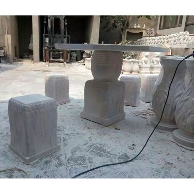 大理石石头桌子现货石桌雕塑