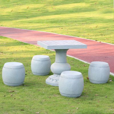 大理石圆桌凳公园桌凳石雕