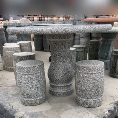 大理石桌凳  石雕庭院景观雕塑