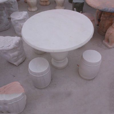 大理石桌椅  石雕公园景观雕塑