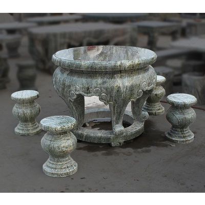 石雕圆桌凳，园林景观雕塑