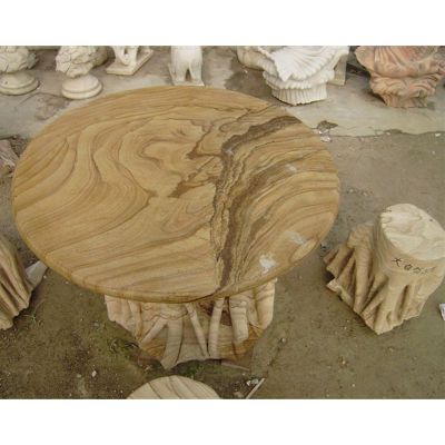 石雕桌凳，公园仿木桌凳 