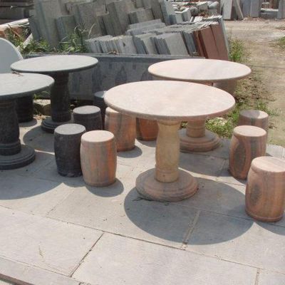 石雕桌椅，石头桌凳