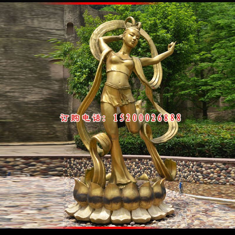 玻璃钢仿铜人物雕塑 ，仙女人物雕塑 (3)