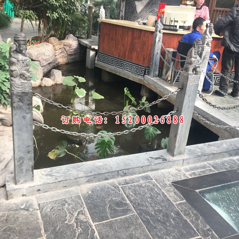 大理石拴马桩雕塑，公园景观石雕