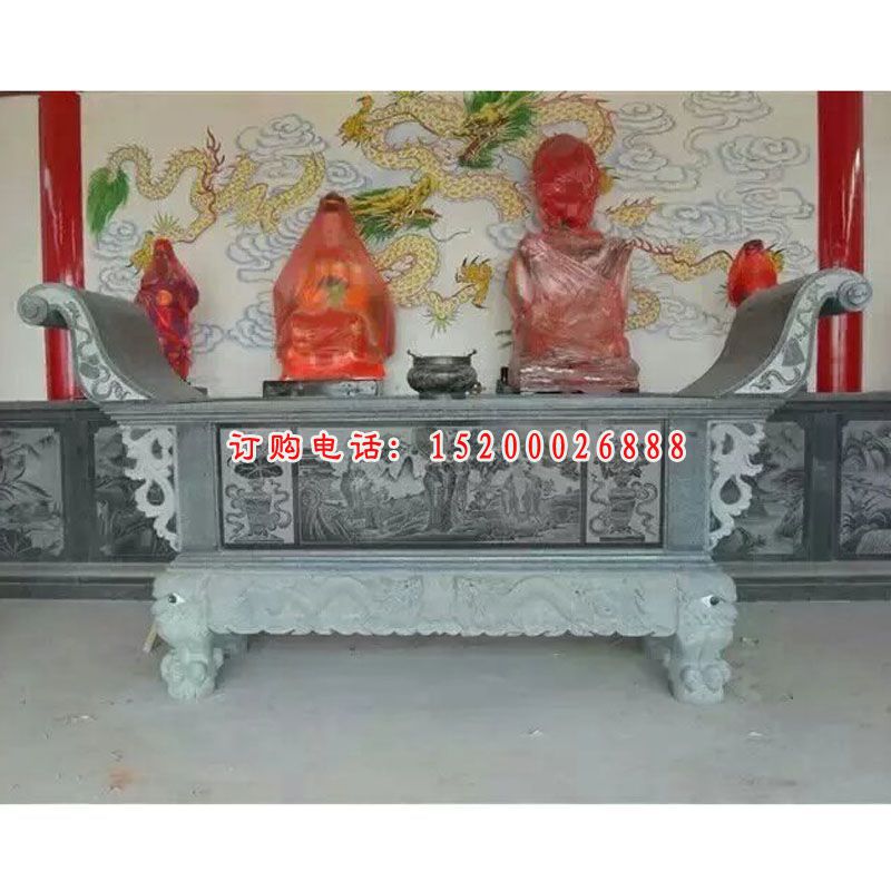 青石香炉石雕，祠堂石香炉雕塑