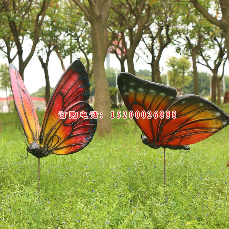 玻璃钢飞行蝴蝶   公园动物摆件 (2)