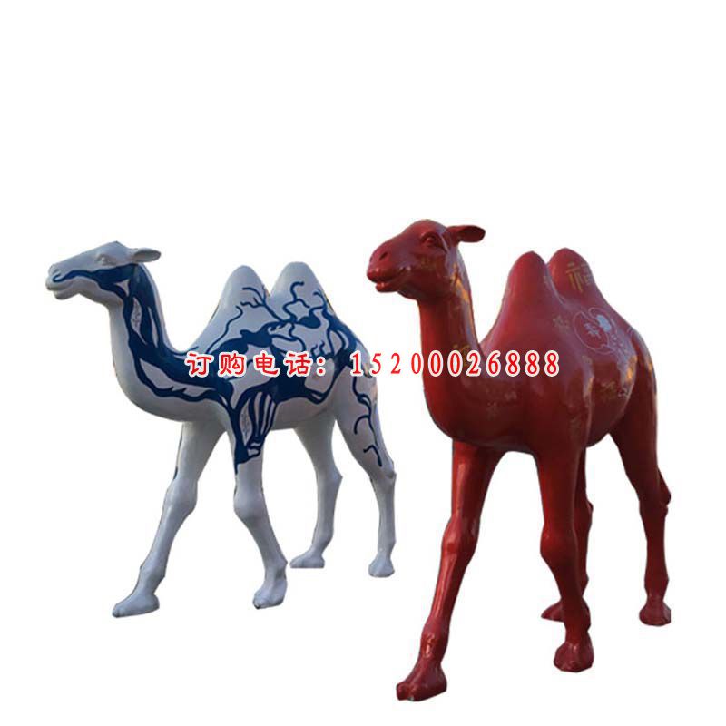 玻璃钢抽象动物公园骆驼摆件 (3)