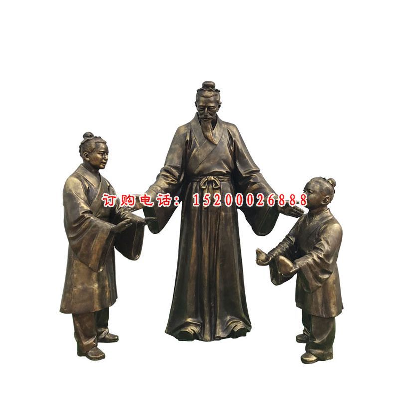 古代历史典故雕塑玻璃钢仿铜孔融让梨人物摆件 (5)