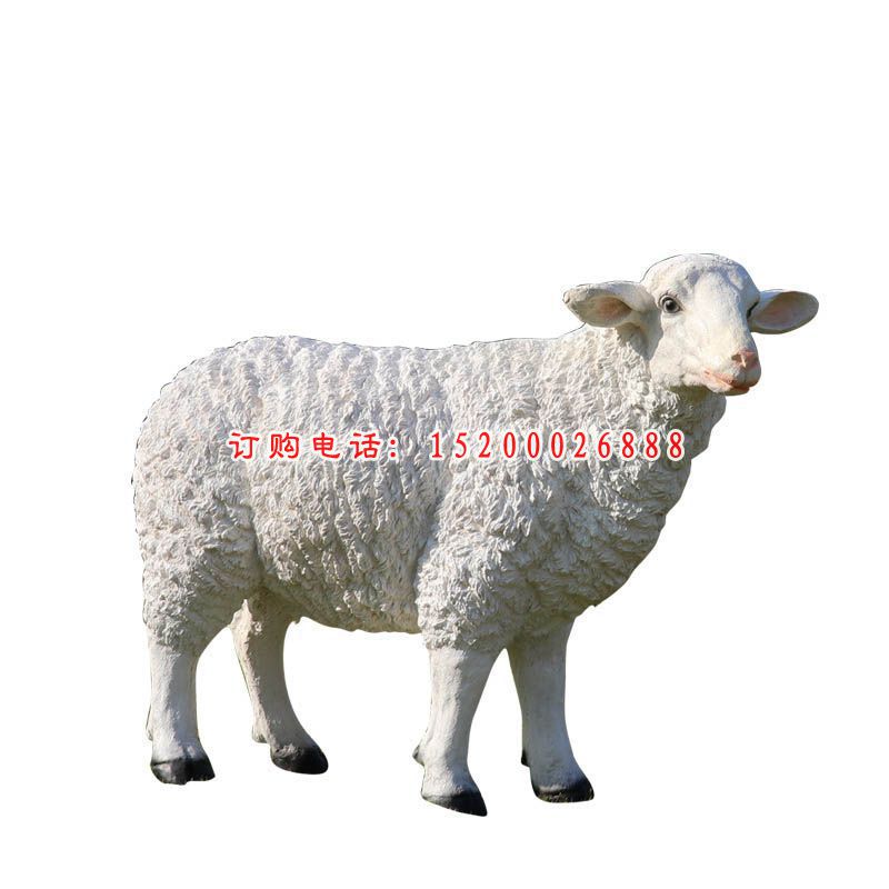 玻璃钢羊剪毛动物雕塑   公园动物摆件 (5)