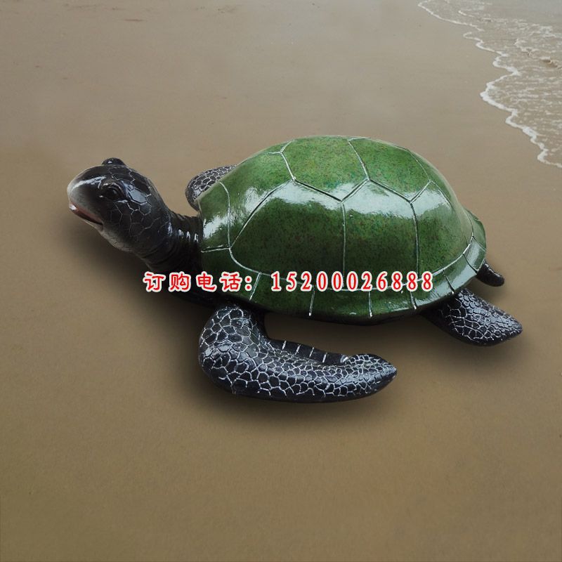 小海龟雕塑，玻璃钢仿真动物摆件