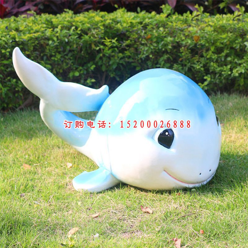 玻璃钢卡通鲸鱼卡通动物雕塑