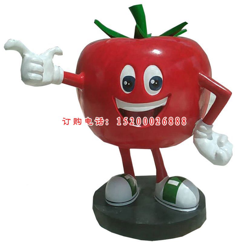 生态园玻璃钢卡通番茄雕塑卡通蔬菜摆件