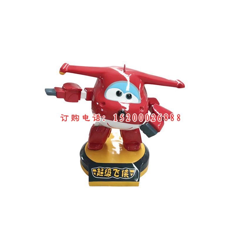 玻璃钢卡通雕塑，卡通超级飞侠雕塑