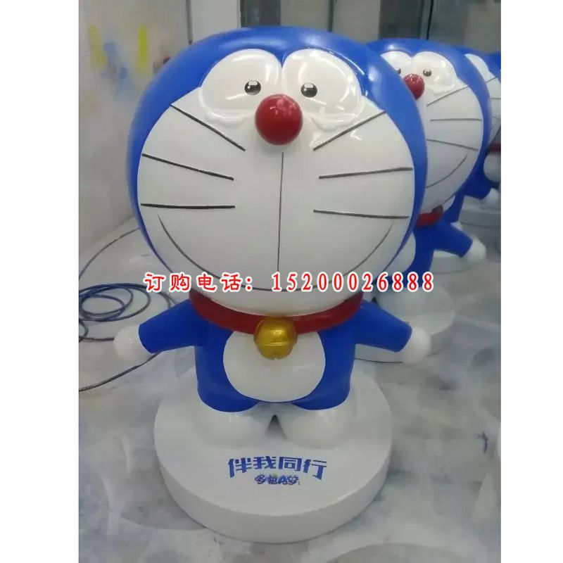 机器猫玻璃钢雕塑，卡通雕塑 (1)
