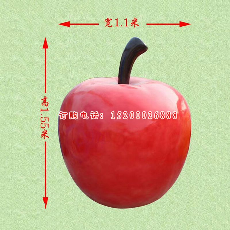 玻璃钢仿真苹果 户外园林水果装饰摆件 (5)