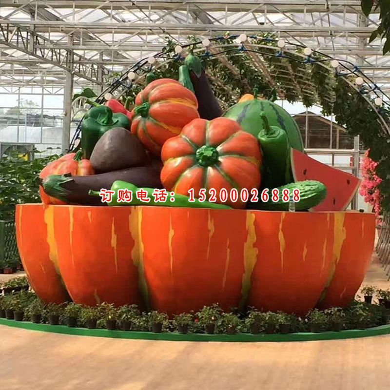 玻璃钢南瓜蔬菜  公园景观雕塑 (2)