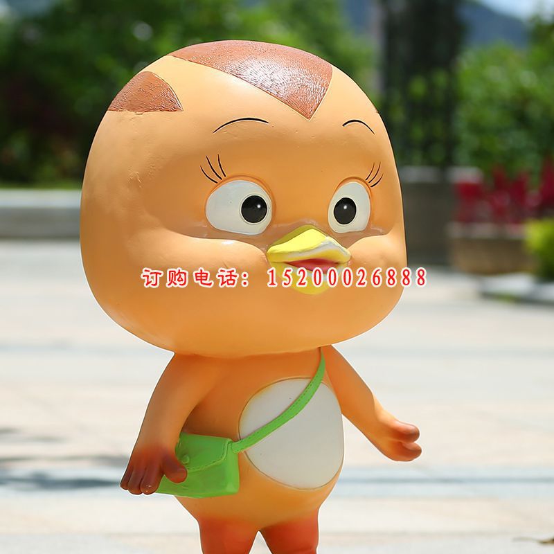 萌鸡小队雕塑，玻璃钢卡通雕塑