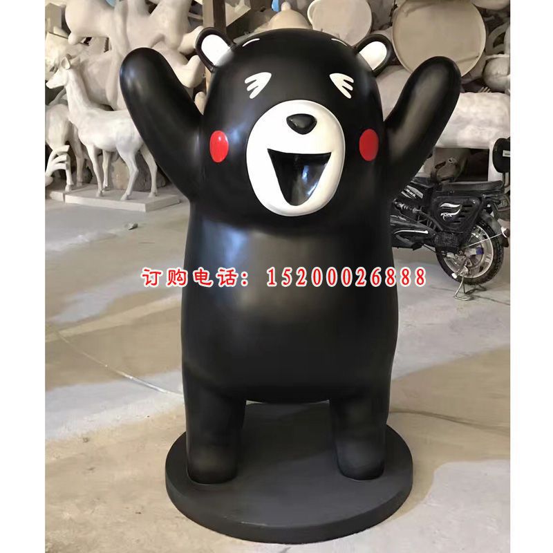 熊本熊雕塑，玻璃钢卡通摆件 (2)