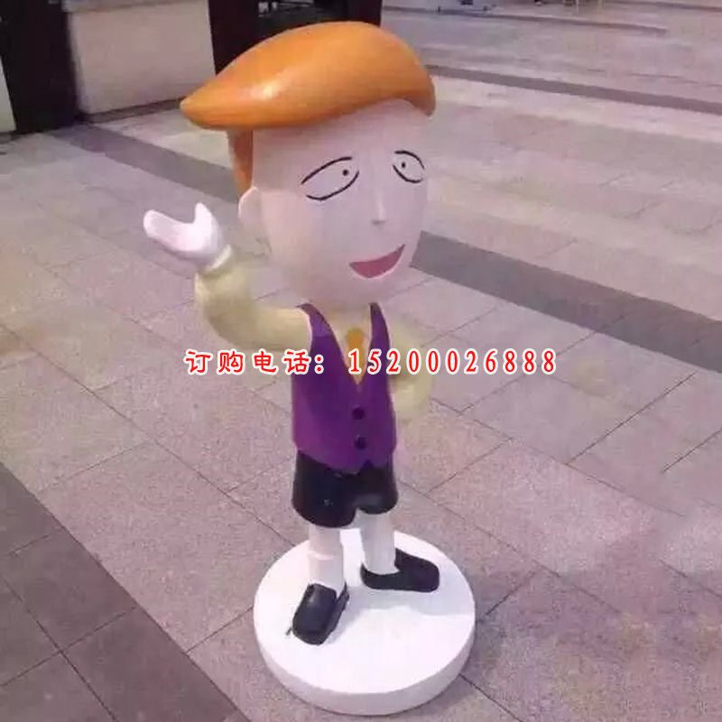 玻璃钢樱桃小丸子雕塑，卡通人物雕塑 (3)