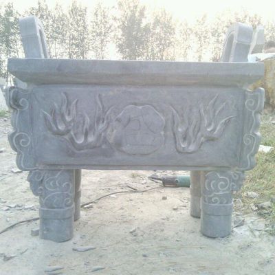 石雕鼎，寺庙石鼎雕塑