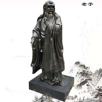 玻璃钢仿铜老子 古代名人雕塑