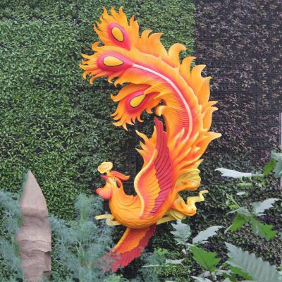 玻璃钢凤凰古代神兽雕塑