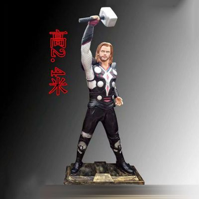 玻璃钢仿真雷神 复仇者联盟仿真人物雕塑