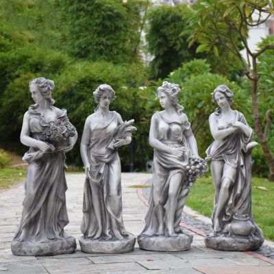 四季神雕塑，玻璃钢景观人物摆件