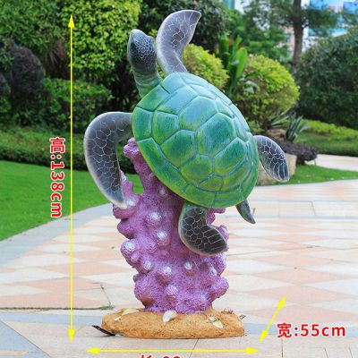 小海龟雕塑，玻璃钢公园景观摆件