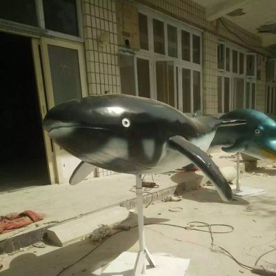 玻璃钢鲸鱼雕塑