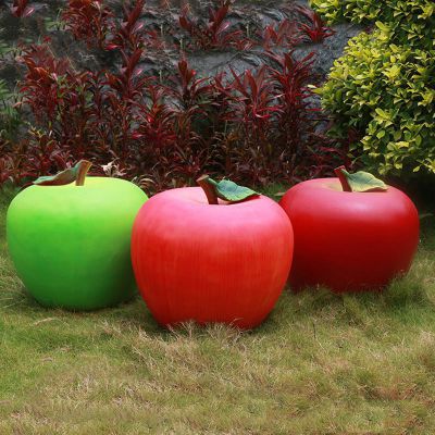 玻璃钢花园苹果 雕塑   庭院仿真水果