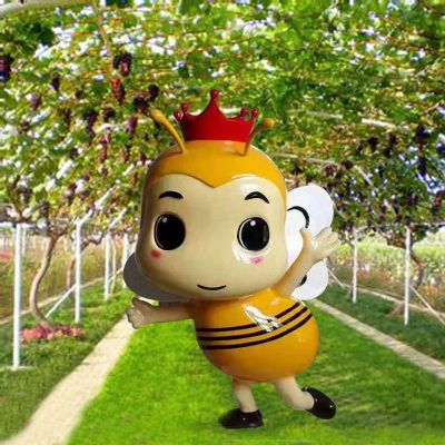 玻璃钢花园的小蜜蜂  公园景观摆件