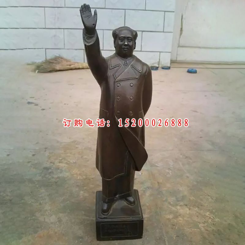 毛主席铜雕，铸铜毛主席雕塑