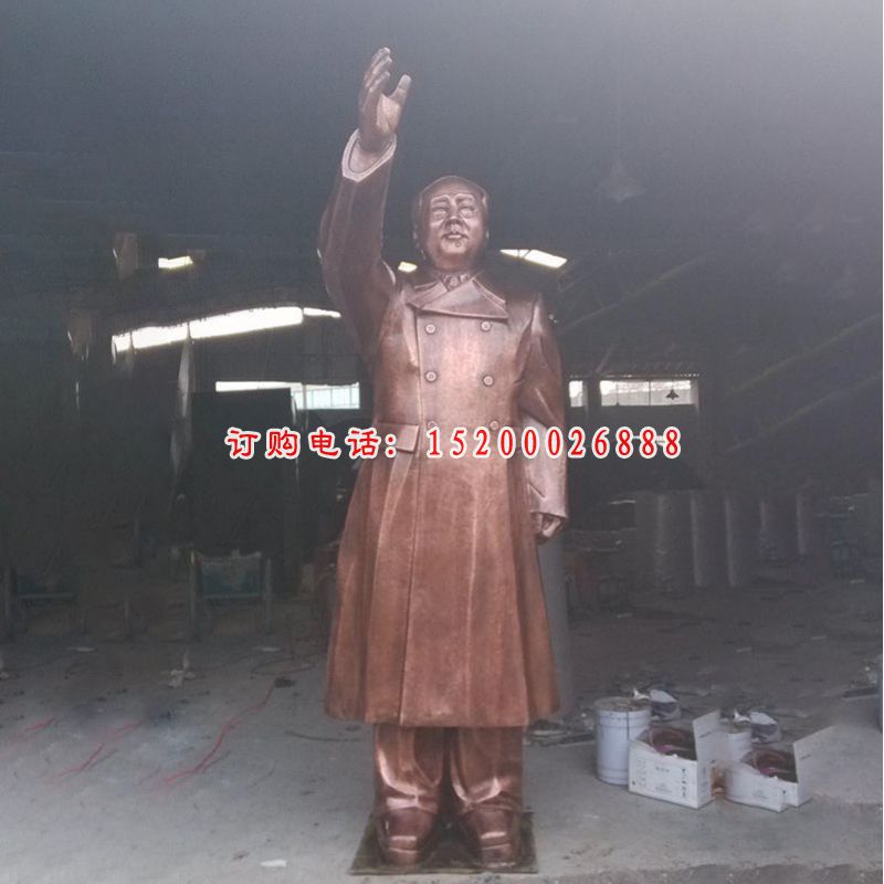 铜雕毛主席雕塑，广场伟人雕塑