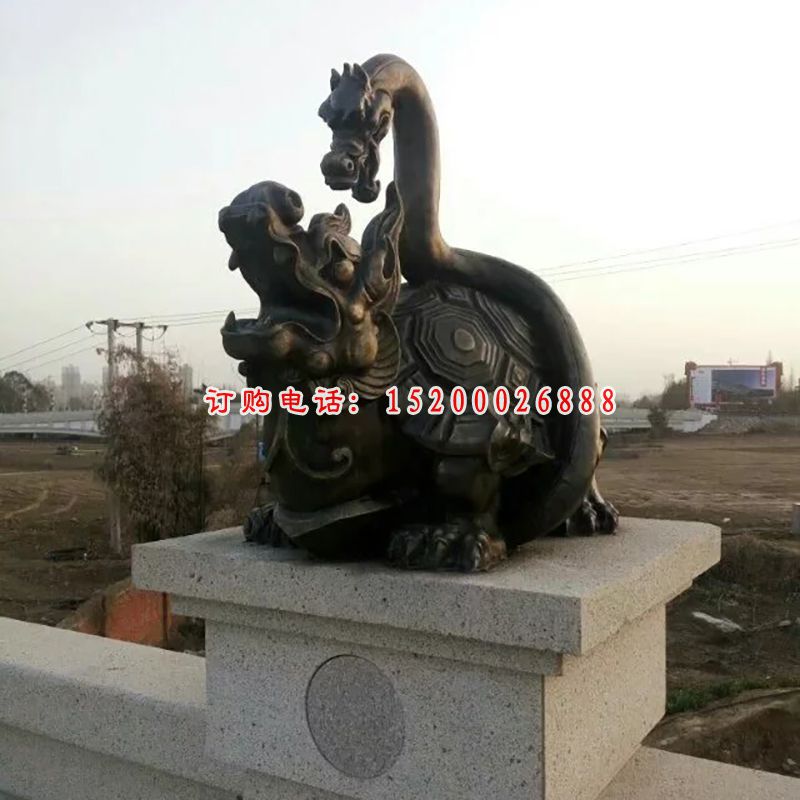 龙龟铜雕，铸铜龙龟雕塑 (3)