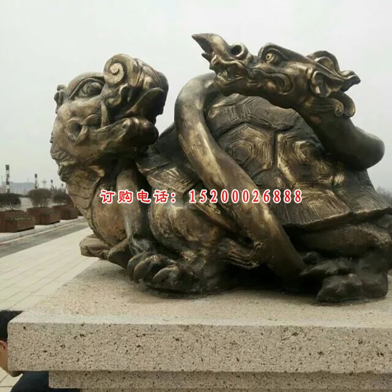 龙龟铜雕，铸铜龙龟雕塑 (7)