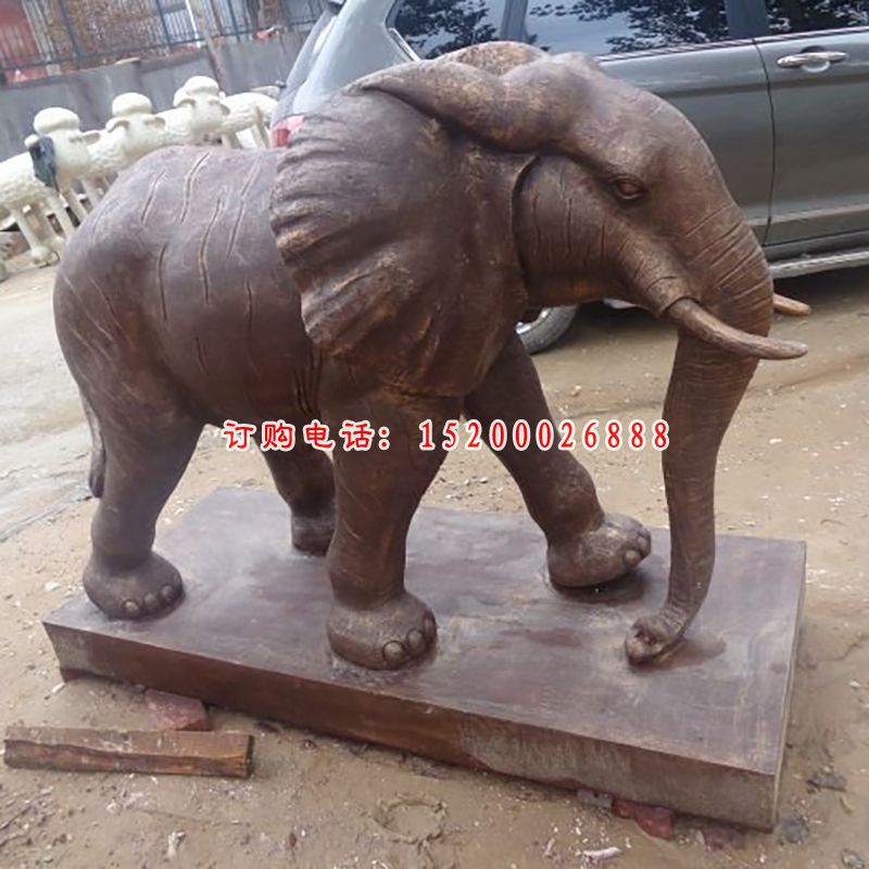 铜雕大象，动物铜雕 (1)