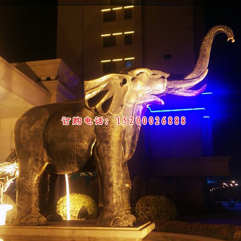 大象铜雕，公园门口大象铜雕 (1)
