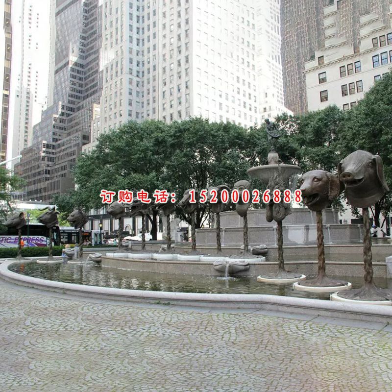 十二生肖兽兽，十二生肖铜雕 (11)