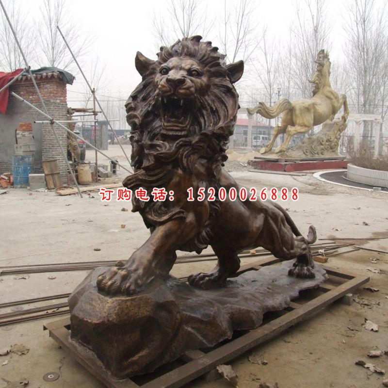狮子铜雕，动物铜雕 (8)