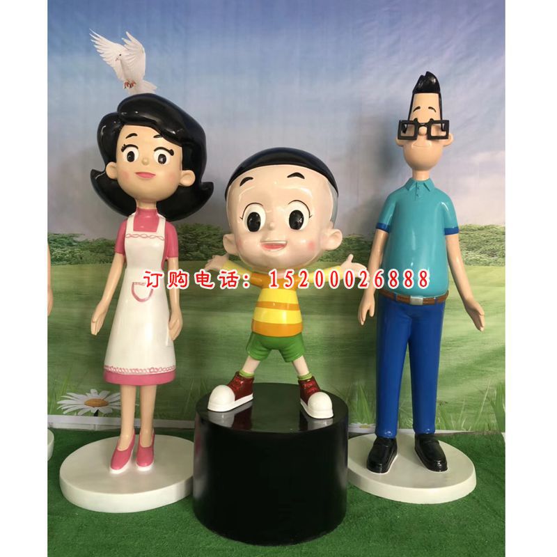 大头儿子小头爸爸雕塑，玻璃钢卡通动画人物雕塑 (2)