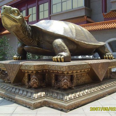 龙龟铜雕，铸铜龙龟雕塑 