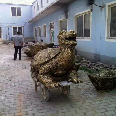铜雕龙龟雕塑，铸铜龙龟雕塑