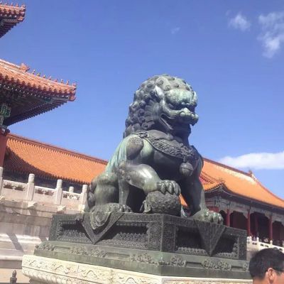 北京狮子铜雕，青铜狮子雕塑