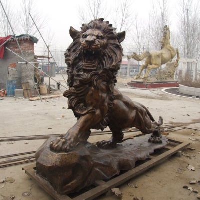 狮子铜雕，动物铜雕 